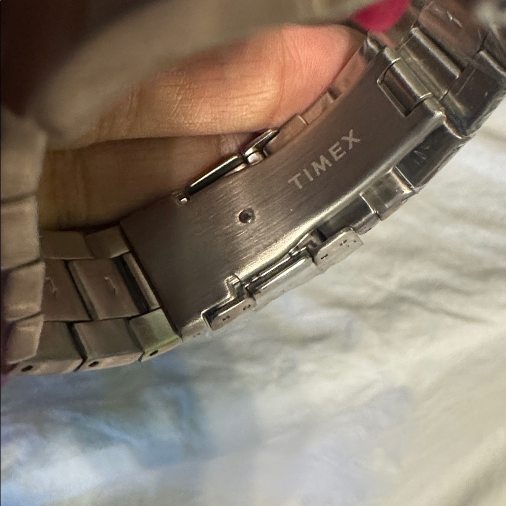 Timex Silver Watch with Blue Accents - Picture 5 of 5